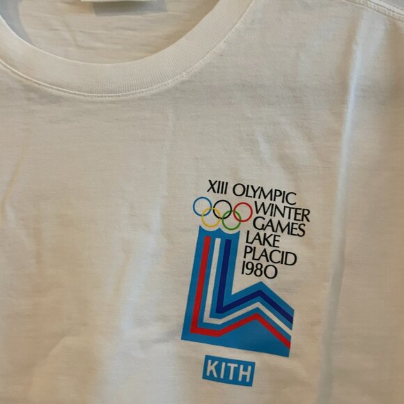 Kith x Olympics Winter Games Lake Placid 1980 Vintage Tee - White - Size M - NWT - Picture 2 of 6